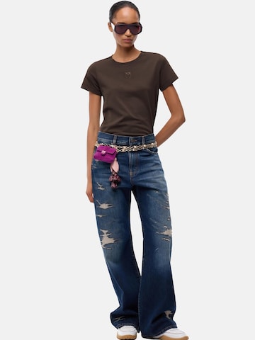 Maglietta 'PINKO BUSSOLOTTO T-SHIRT JERSEY T-SHIRT' di PINKO in marrone