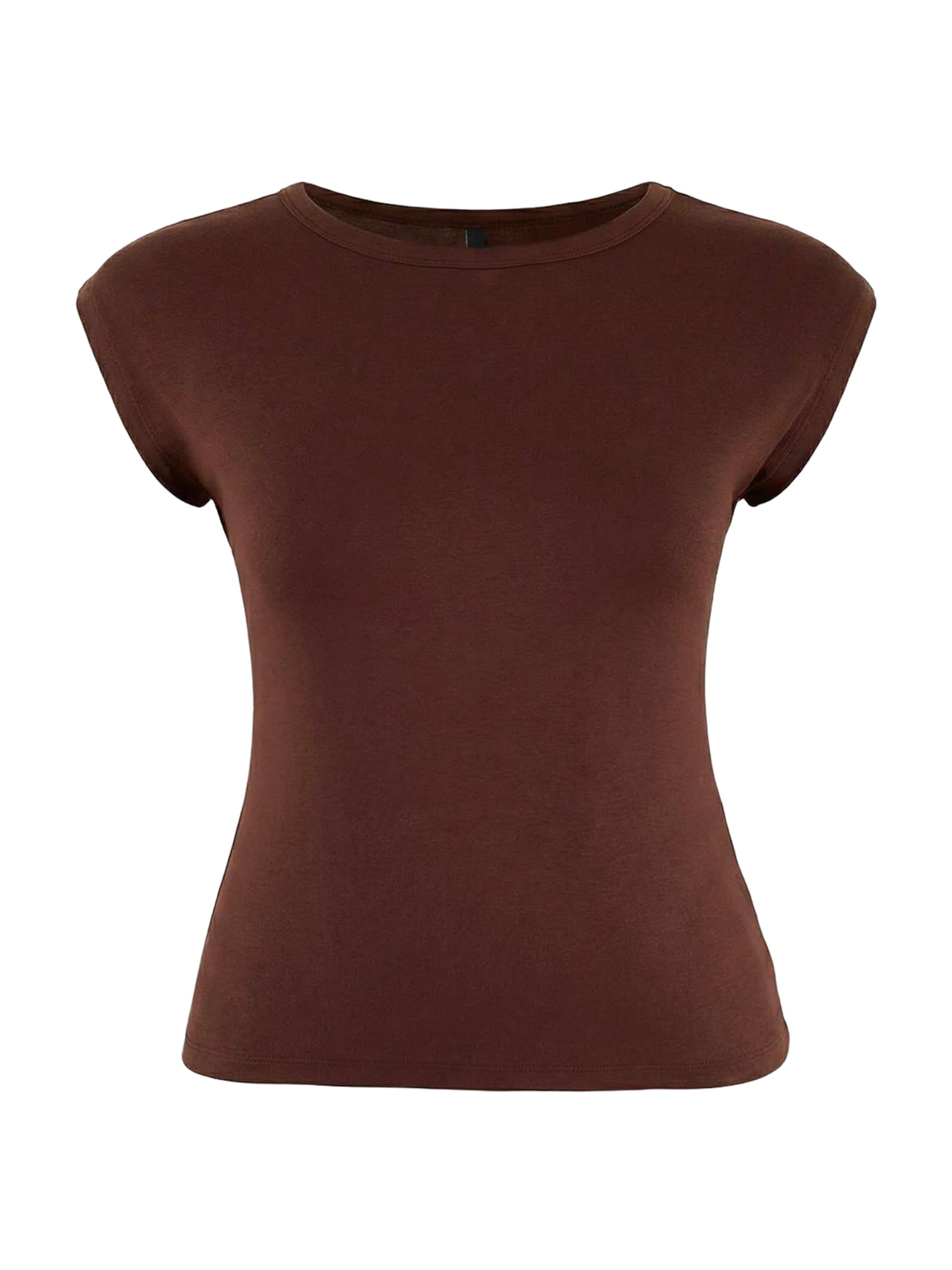Trendyol Curve - Camiseta en marrón: frente