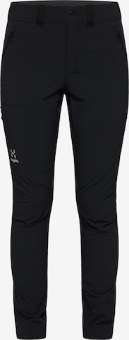 Haglöfs Slim fit Outdoor Pants 'Morän' in Black: front