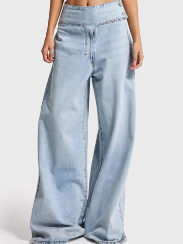 IT'S BASIC Regular Jeans 'STRAIGHT MID RISE JEANS' in Roze: voorkant