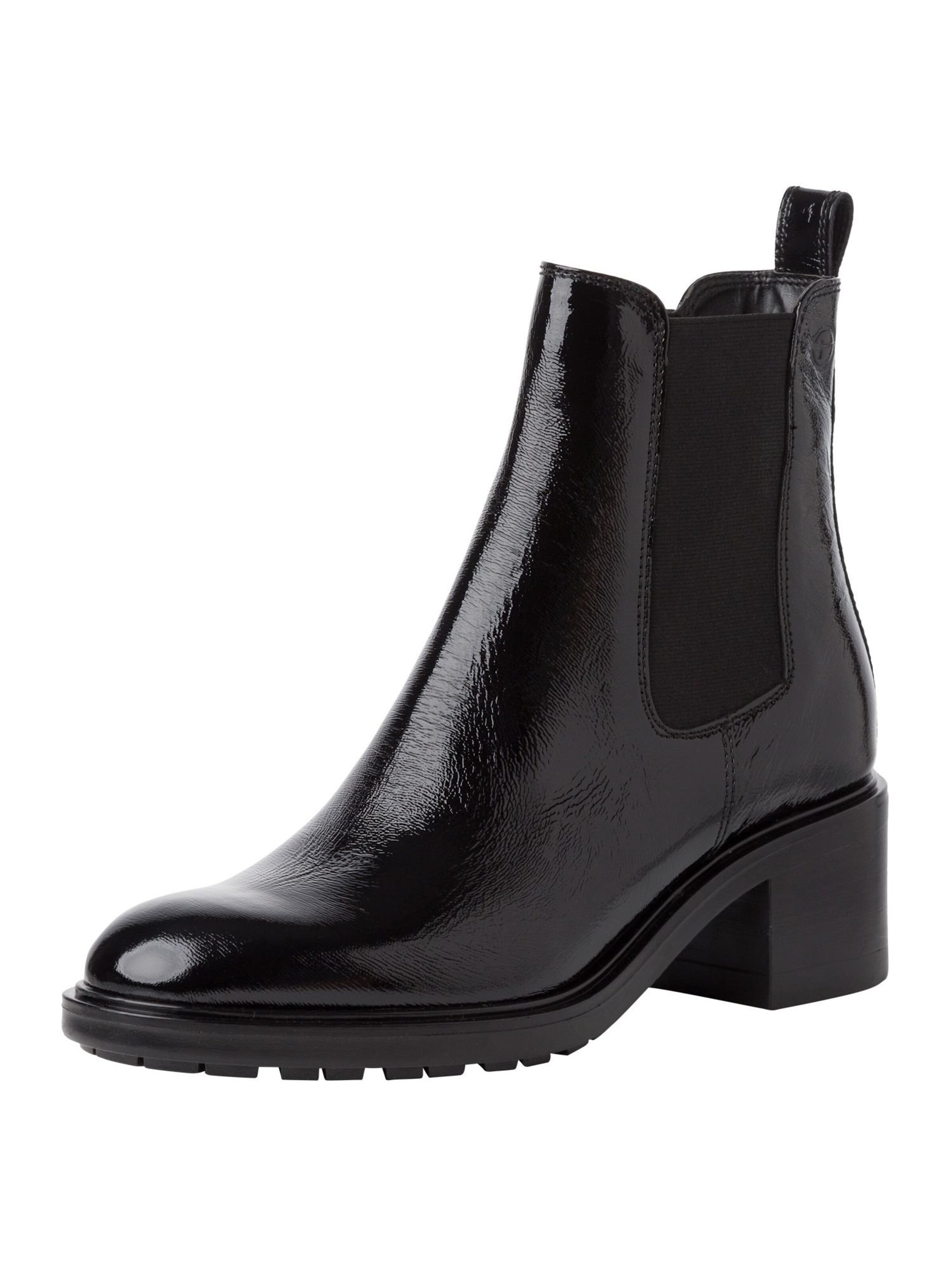 Tamaris Chelsea boots in Zwart: voorkant