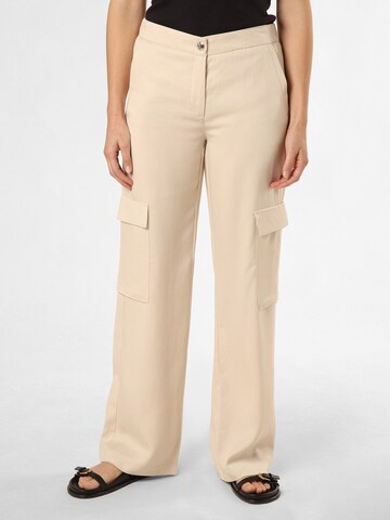 MAC Flared Cargo Pants ' Chiara ' in Beige: front