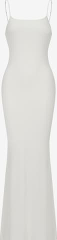 cfab (formerly creamy fabrics) Klänning 'Ribbed Cami Maxikleid' i vit: framsida