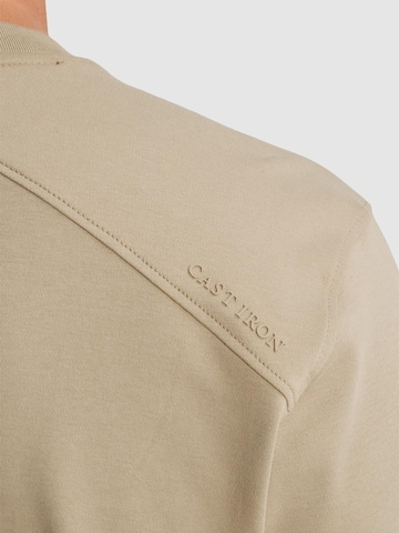 CAST IRON T-shirt 'T-shirt in interlock jersey with crew neck' i beige