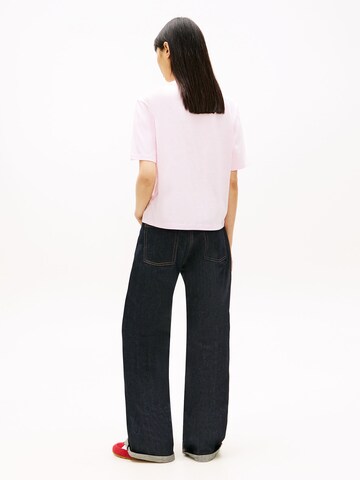 Maglietta di Tommy Jeans in rosa: dietro