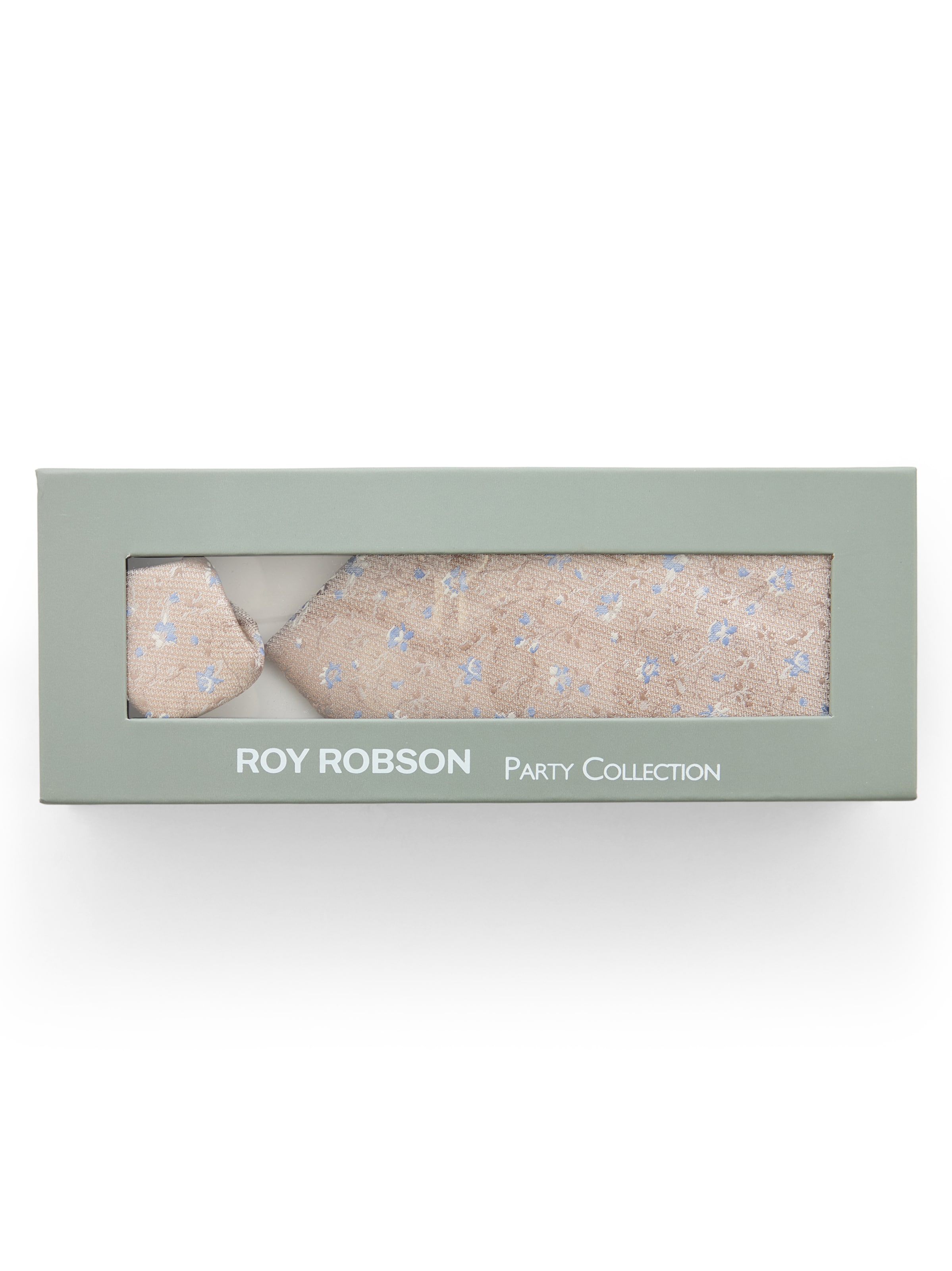 ROY ROBSON Set: Fliege und Einstecktuch in Beige