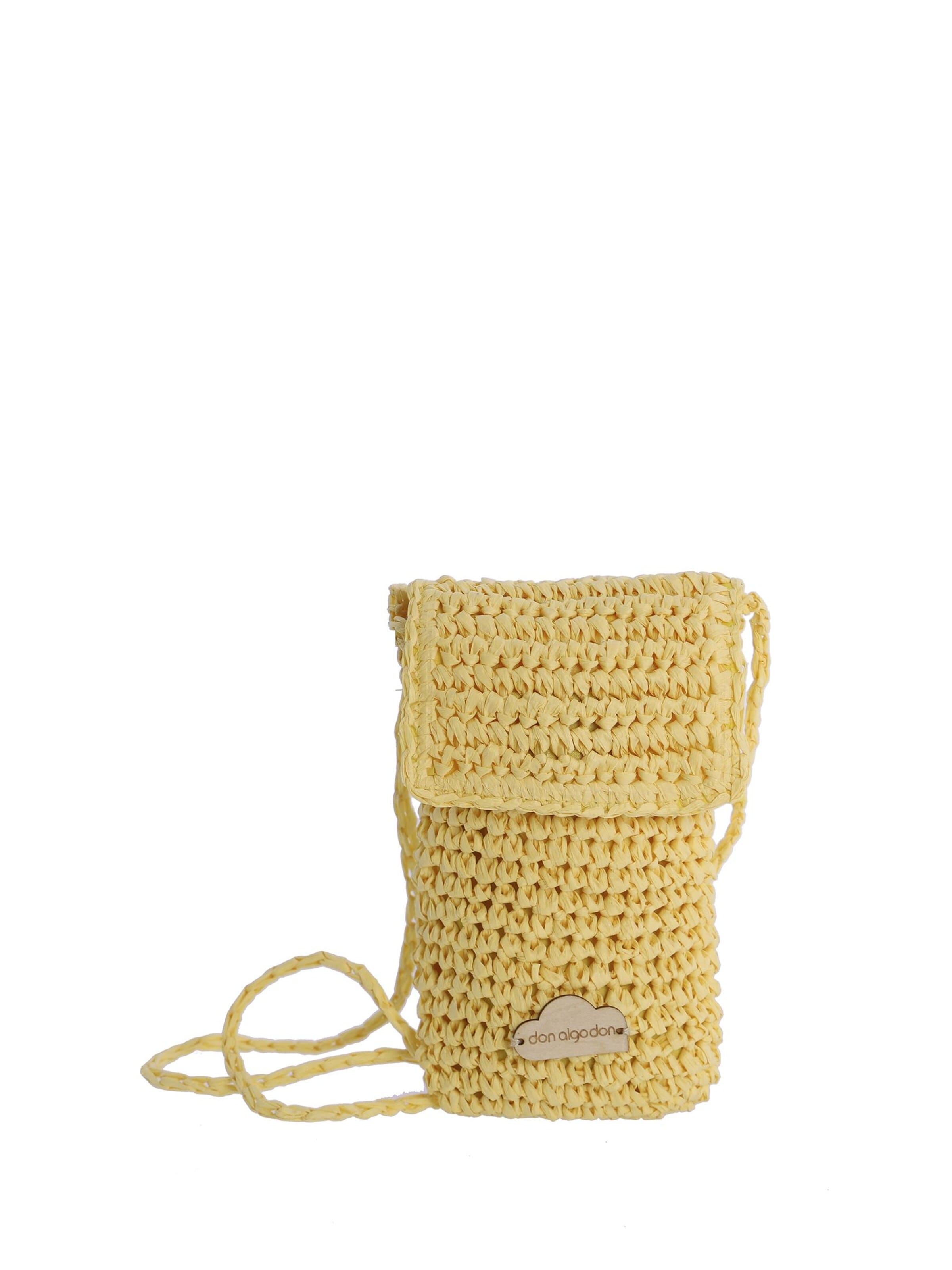 Don Algodon - Bolso de hombro 'Porta móvil para mujer DON ALGODON Sinfronia con cremallera' en amarillo: frente