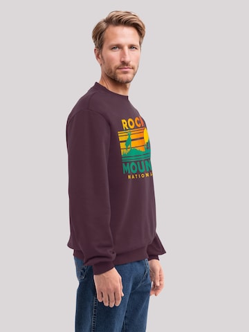 Sweat-shirt 'US National Parks Rocky Mountain Sunset' F4NT4STIC en rouge