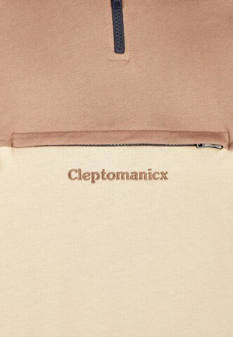 Cleptomanicx Sweatshirt 'Block' in Beige