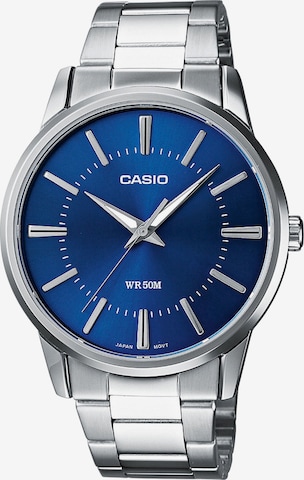 Montre à affichage analogique CASIO en argent : devant