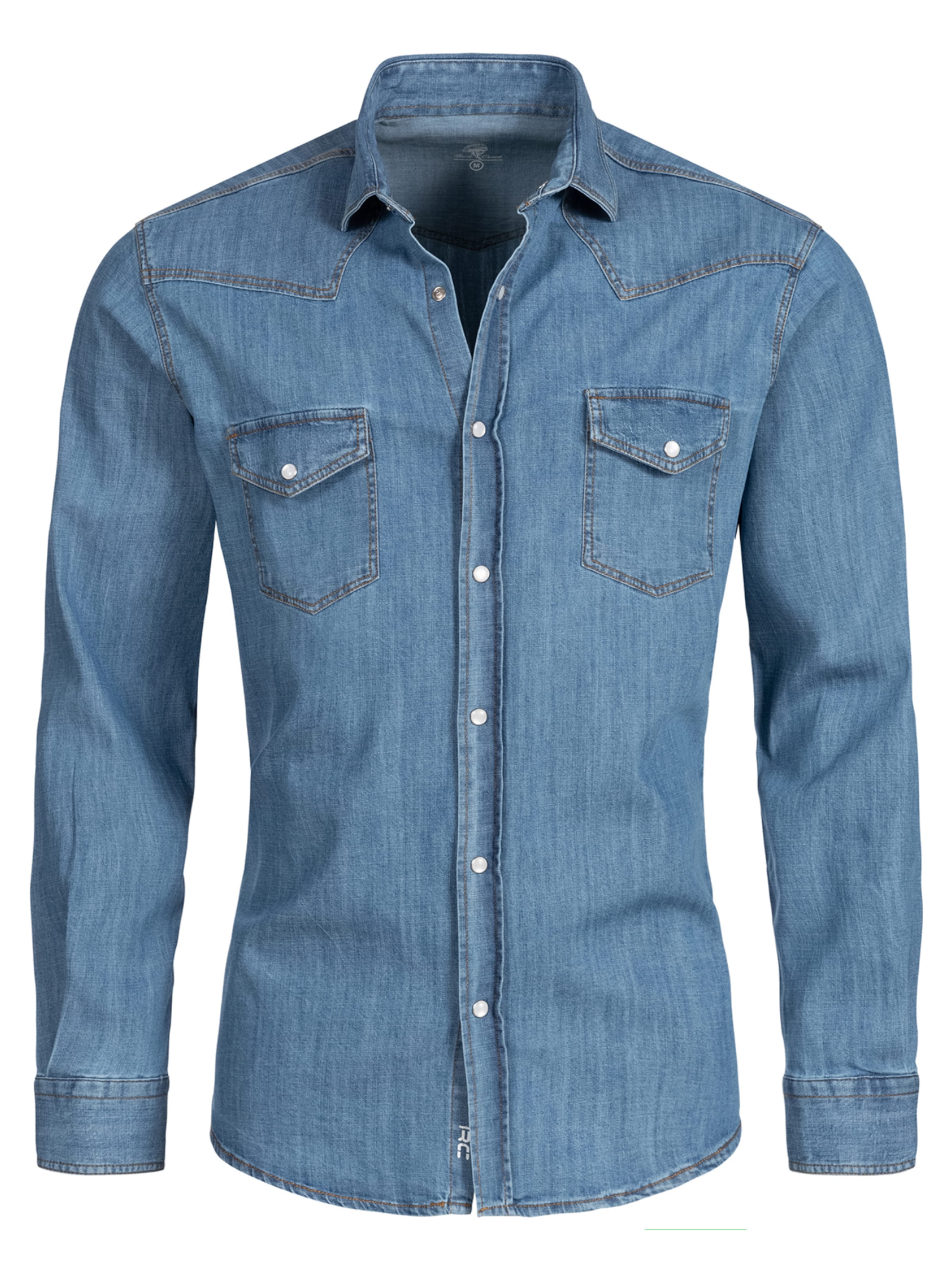 Rock Creek Regular Fit Hemd in Blau: Vorderseite