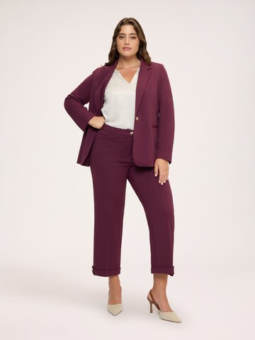 Coupe slim Pantalon Fiorella Rubino en rouge