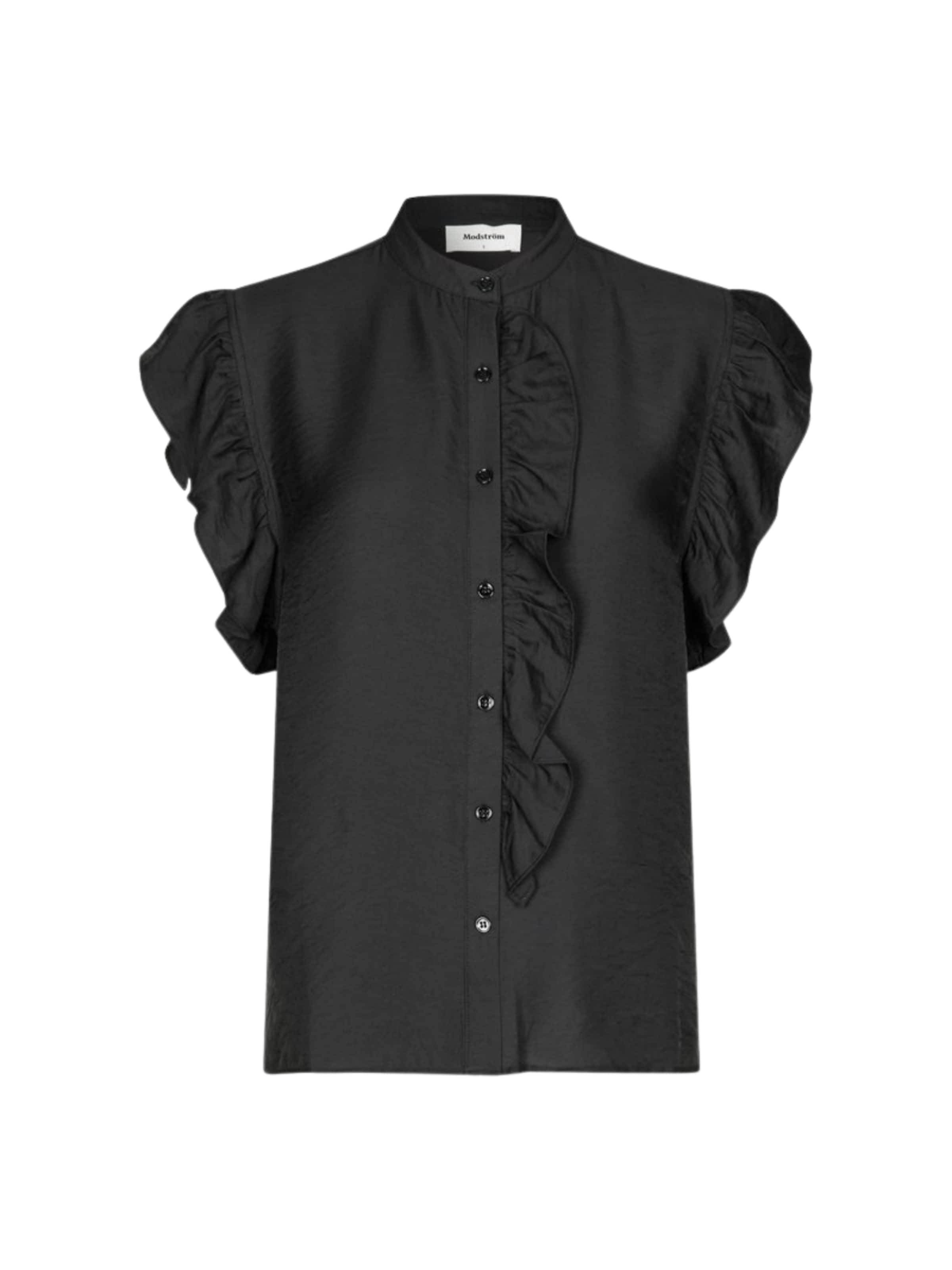 modström Top ' HolidayMD ' in Zwart: voorkant