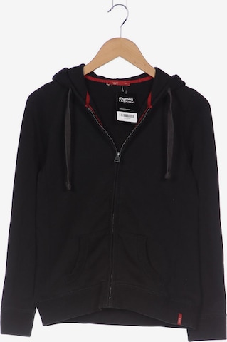 EDC BY ESPRIT Sweatshirt & Zip-Up Hoodie in XS in Black: front