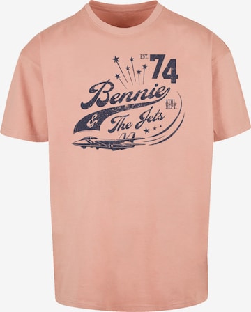 T-Shirt 'Elton John Bennie And The Jets' F4NT4STIC en orange : devant