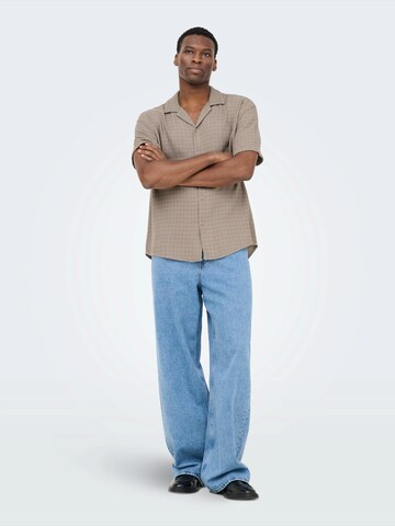 bēšs Only & Sons Standarta piegriezums Krekls 'ONSLATHAM'