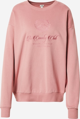 River Island Sweatshirt 'COUNTRY CLUB' in Pink: front
