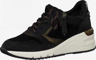 TAMARIS Baskets basses en or / noir, Vue avec produit