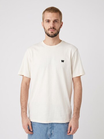 WRANGLER Póló 'Sign Off Tee Vintage White' - fehér