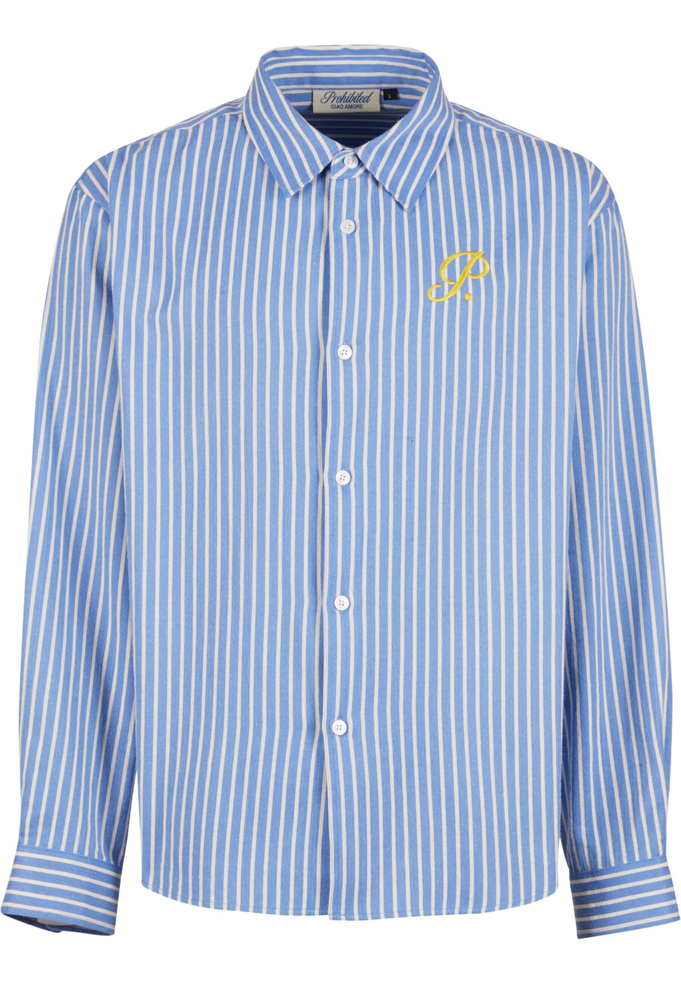 Prohibited Классический крой Рубашка в Синий: спереди