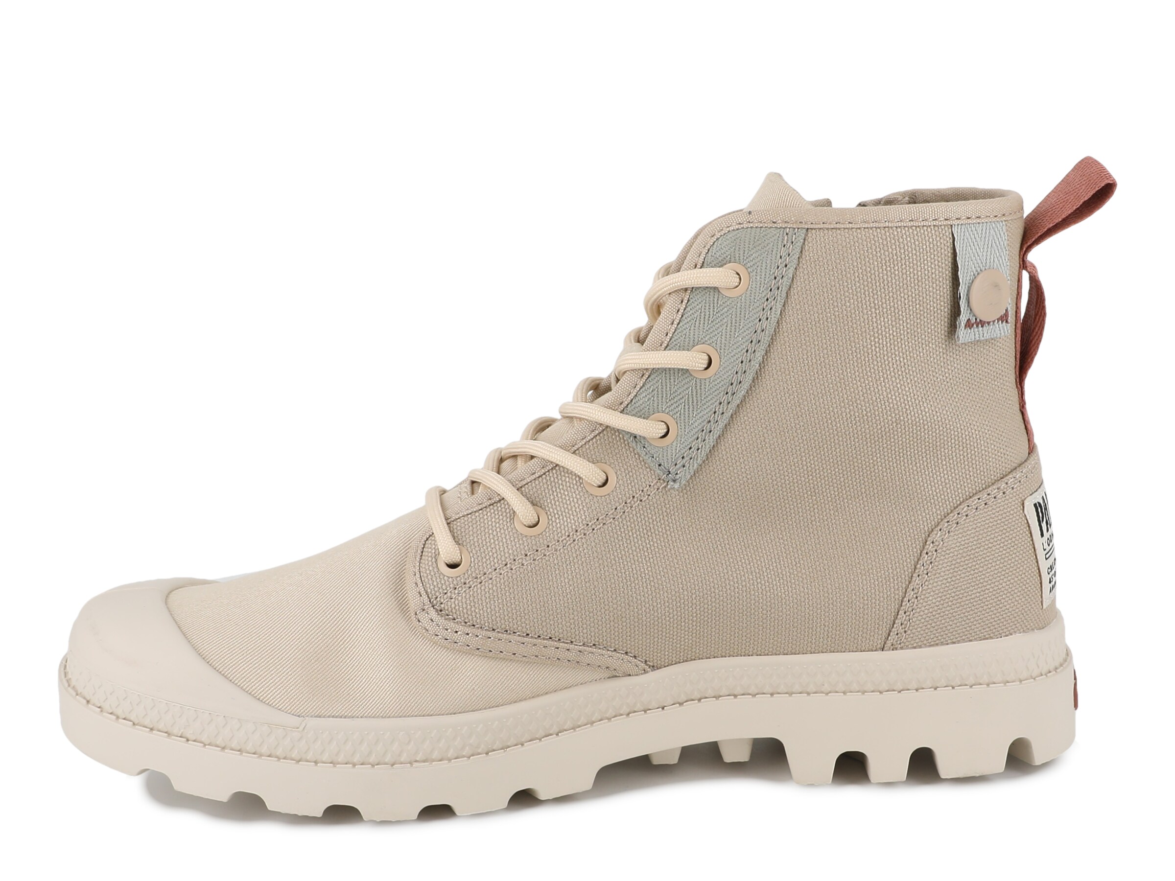 Palladium Schnürstiefelette in Beige