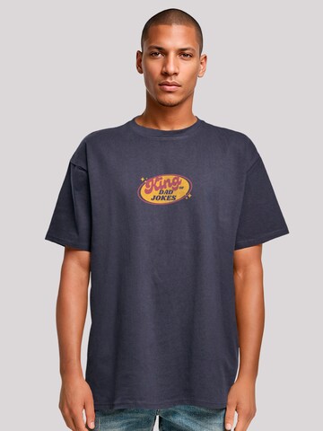T-Shirt 'King of Dad Jokes Witziges Vatertagsmotiv' F4NT4STIC en noir : devant