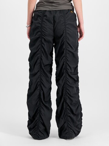 Wide Leg Pantalon ALPHA INDUSTRIES en noir