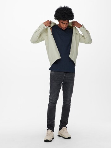 Only & Sons Between-season jacket 'Ilvio' in Beige