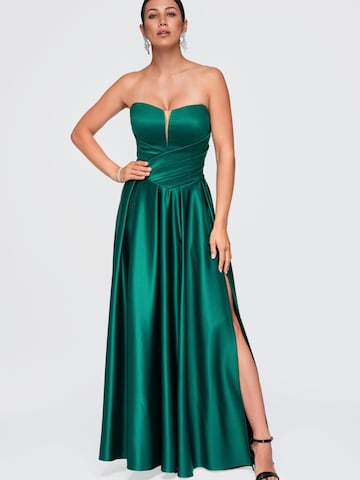 Robe de soirée Ombre en vert : devant