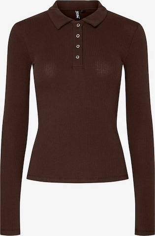 PIECES Shirt 'KITTE' in Braun: Vorderseite