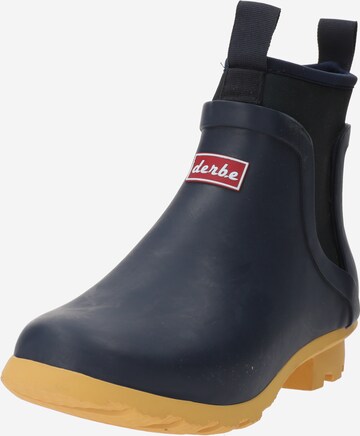 Derbe Rubber Boots in Blue: front
