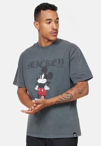 Recovered Shirt 'Disney Grumpy Mickey' in Grey