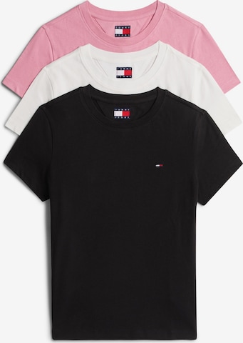 T-shirt Tommy Jeans en rose : devant