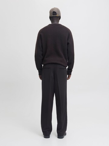 JACK & JONES Wide leg Trousers with creases in Black