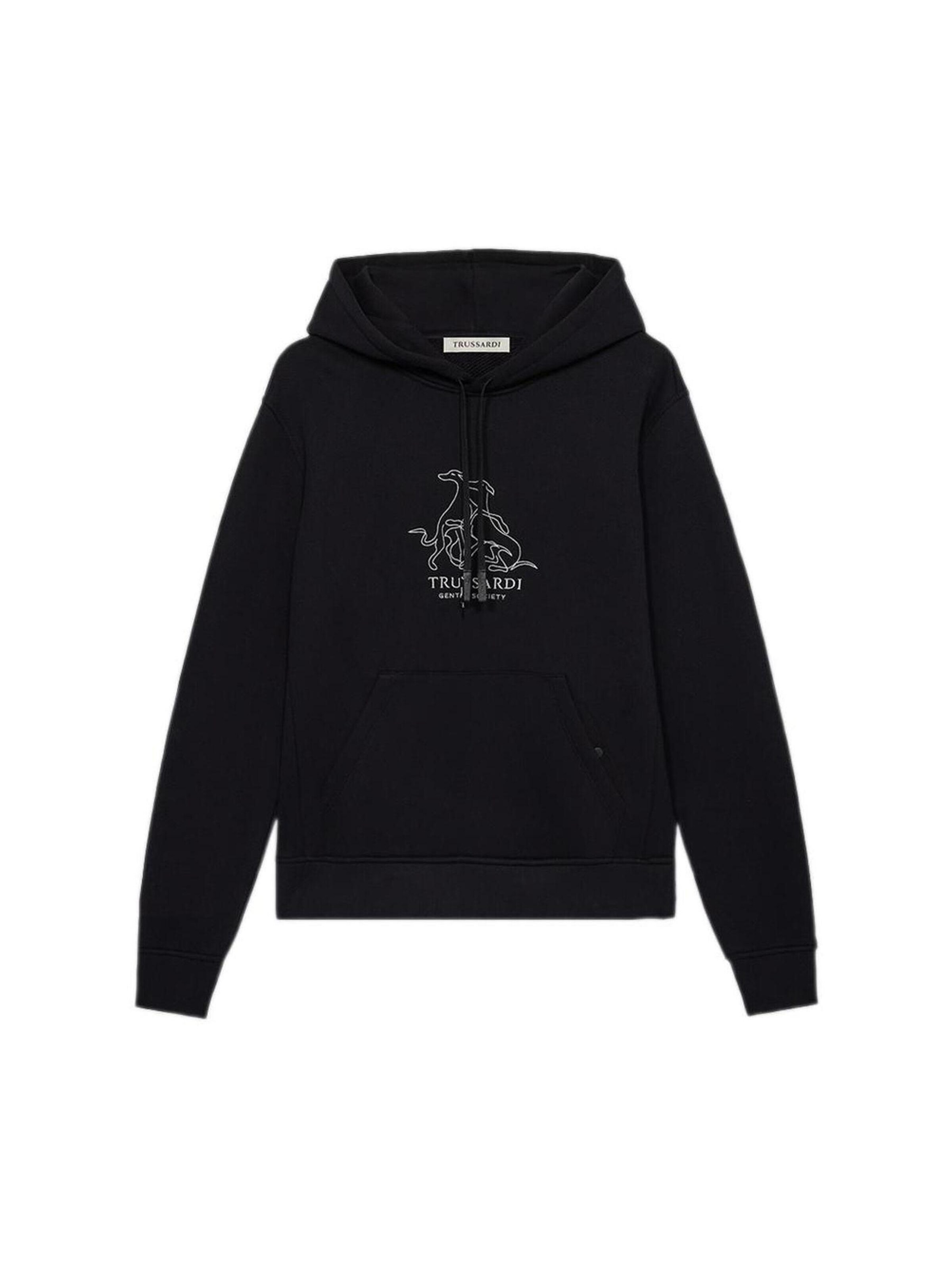 Trussardi - Sudadera en negro: frente