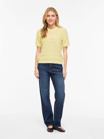 VILA Gebreide bodywarmer 'VILowen' in Geel