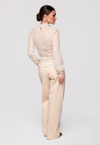 Ombre Blouse in Beige