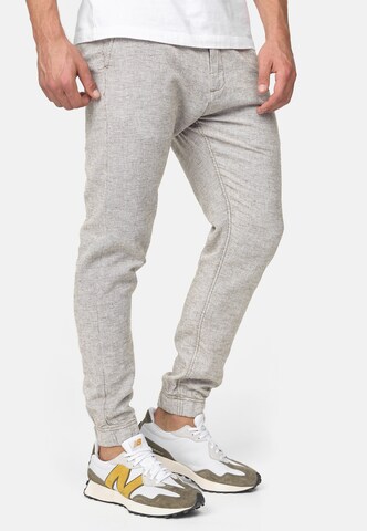 INDICODE JEANS Tapered Broek 'Blnda' in Grijs