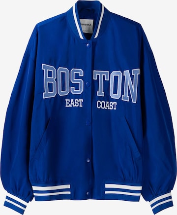 Bershka Between-season jacket in Blue: front