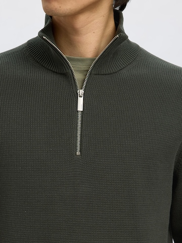 Pull-over 'SLHDANE' SELECTED en vert