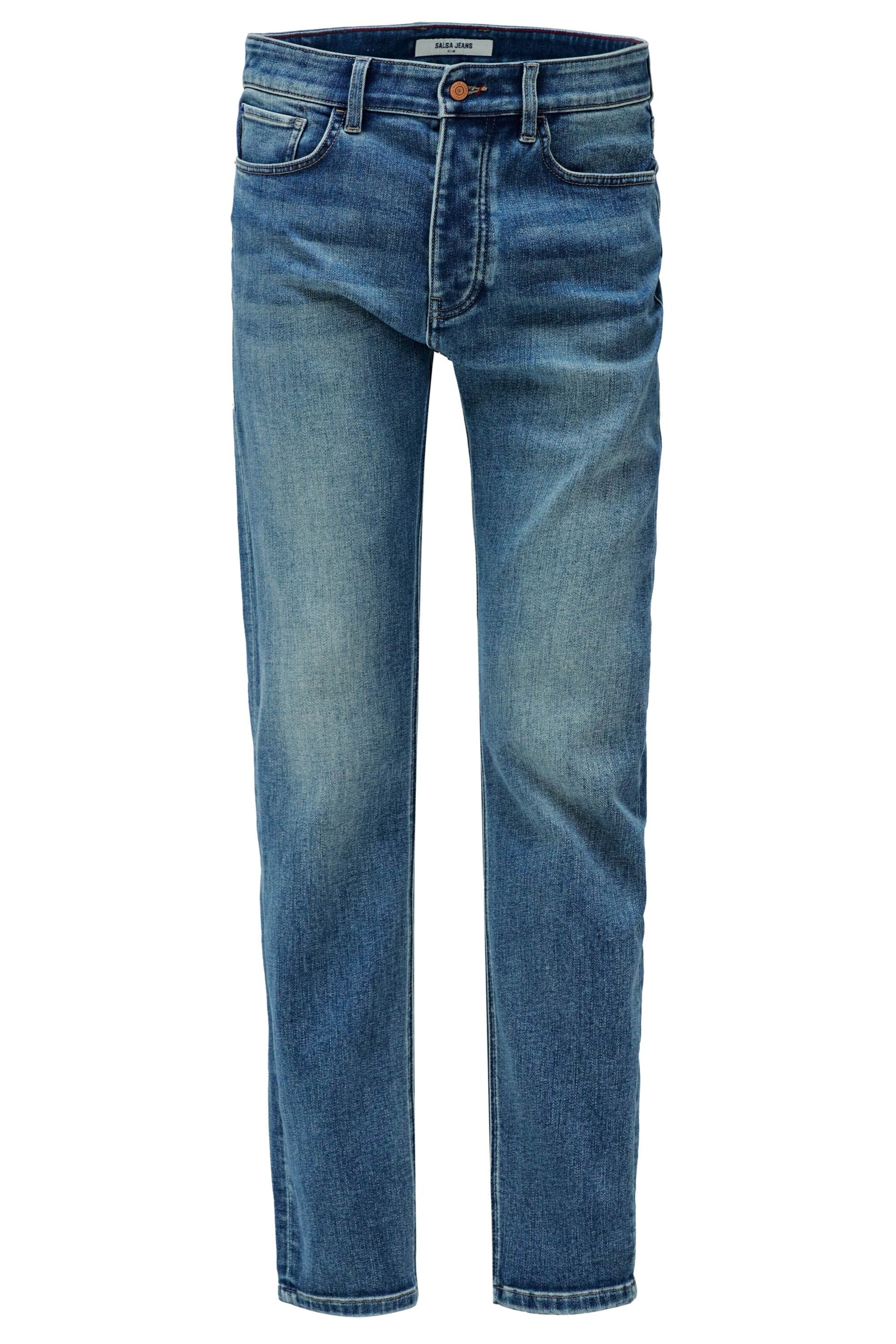 Salsa Jeans Slimfit Jeans in Blauw: voorkant