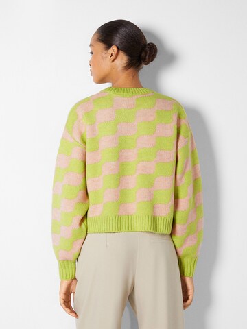 Pull-over Bershka en vert