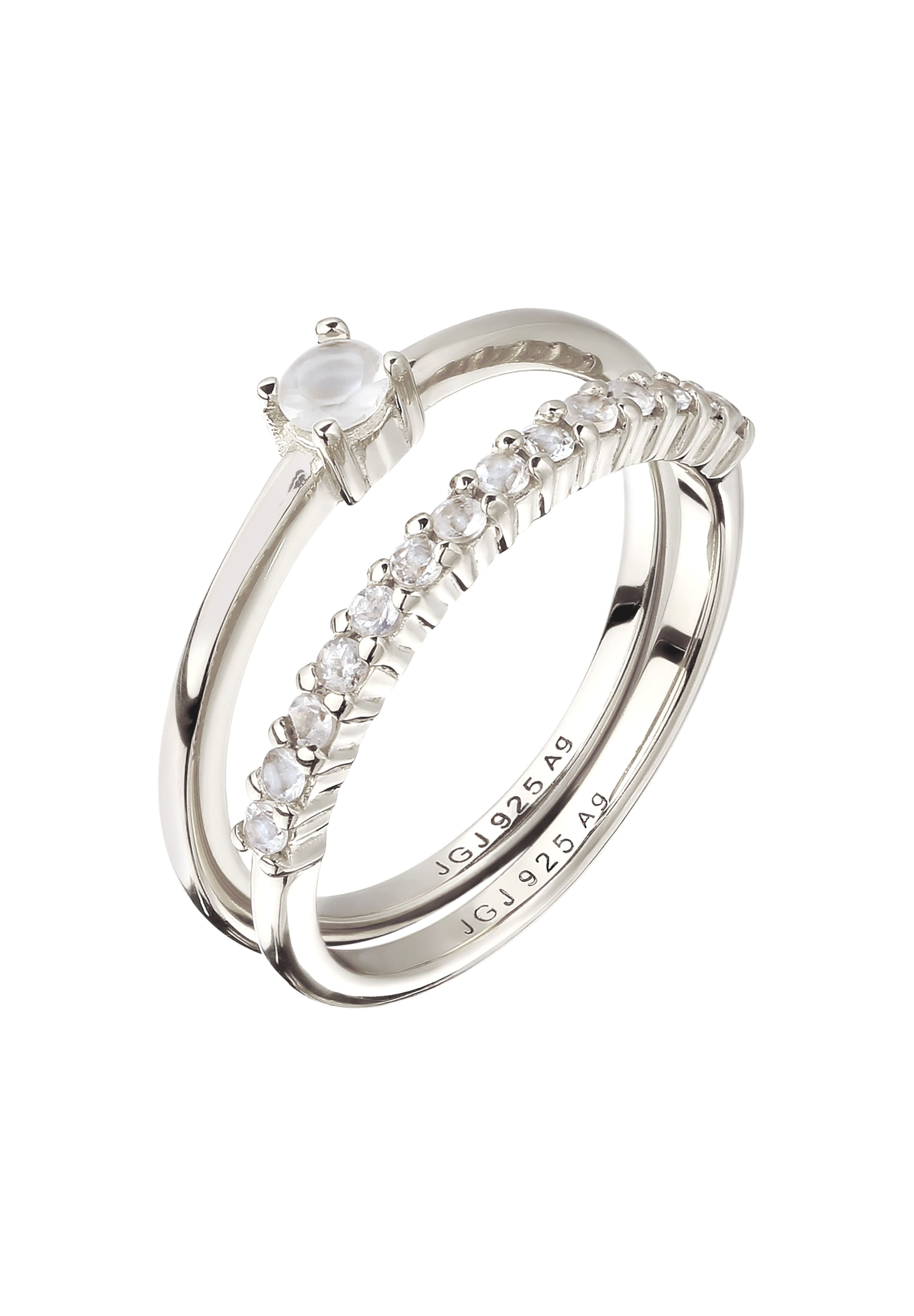 ELLI PREMIUM Ring in Silber: Vorderseite
