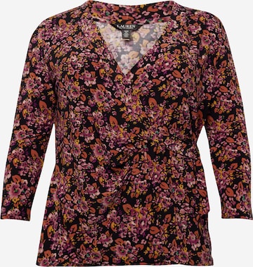 Lauren Ralph Lauren Plus - Camisa 'JAINAB' em roxo: frente