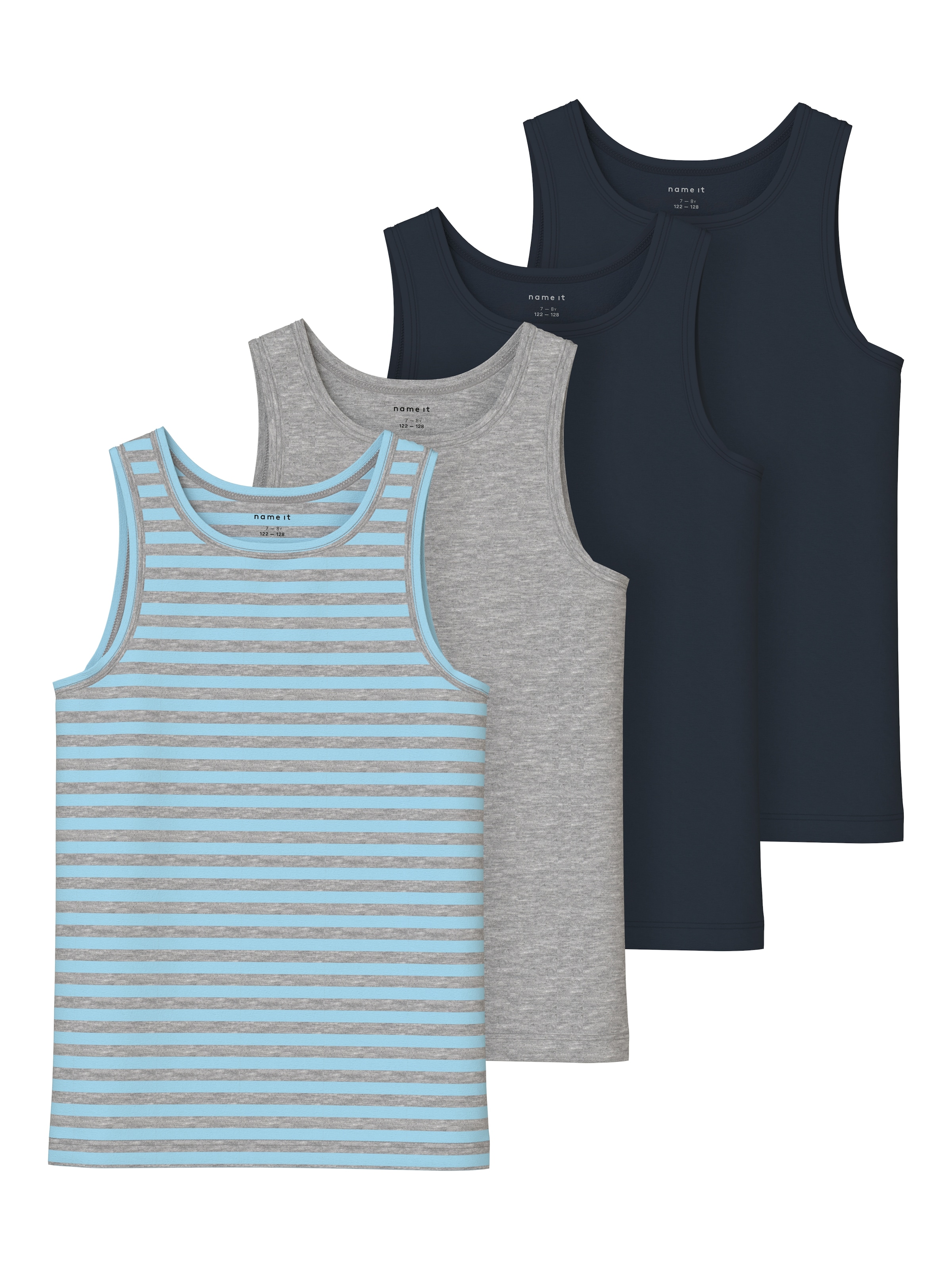 NAME IT - Camiseta térmica en azul: frente