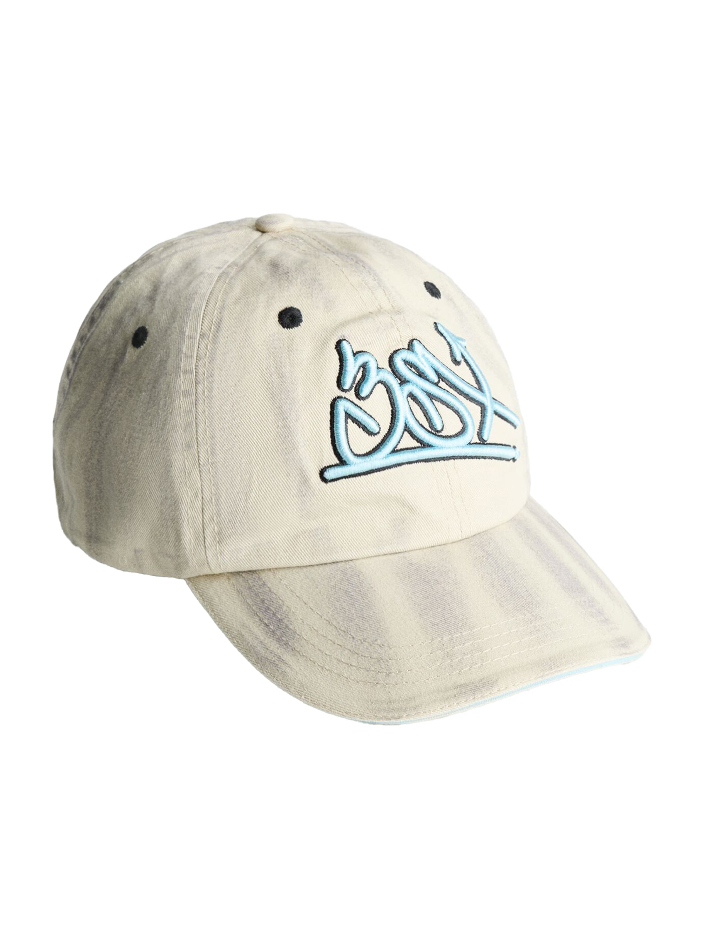 Bershka Шапка с козирка в сиво: отпред