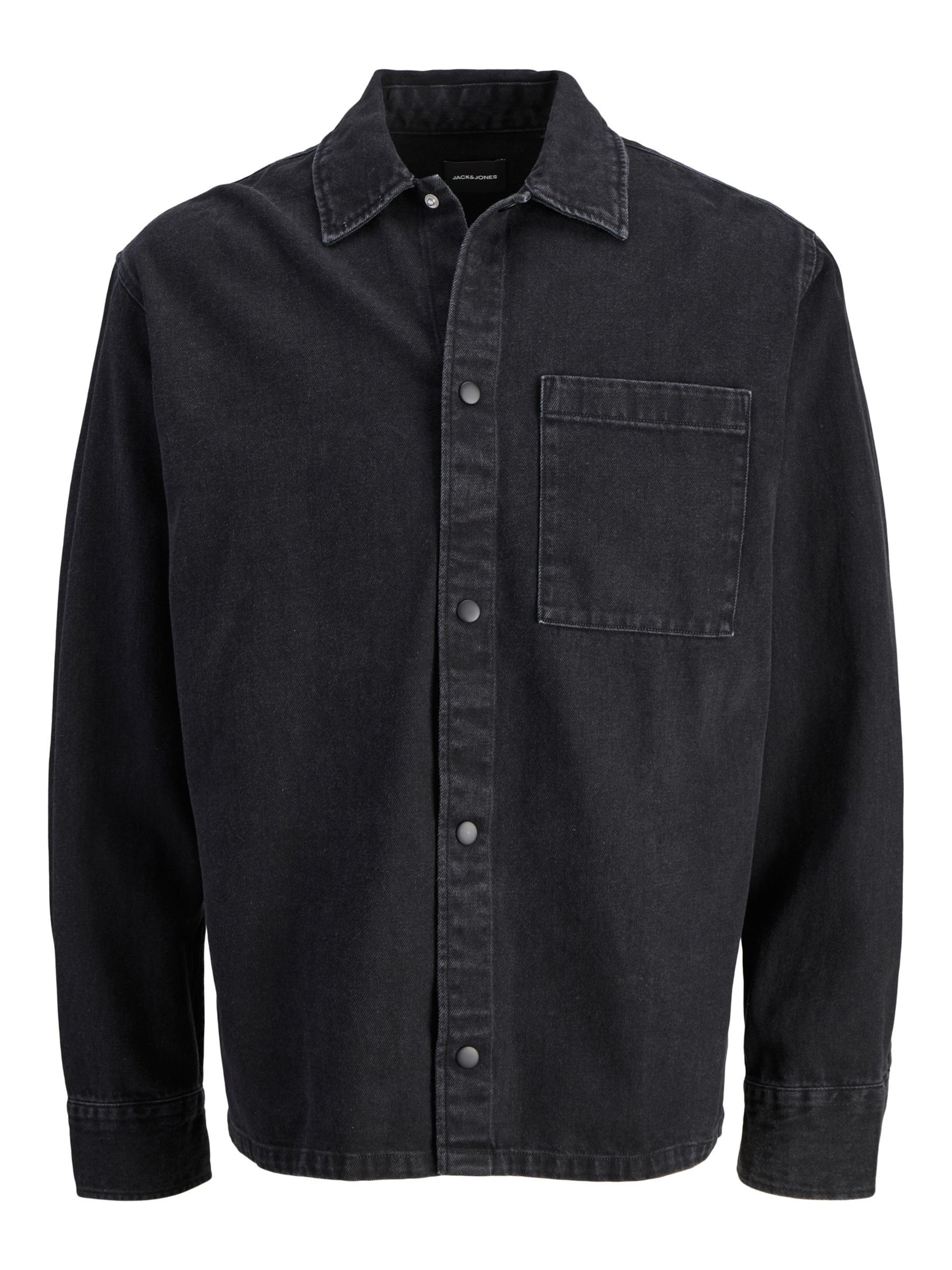 JACK & JONES Comfort fit Overhemd in Zwart: voorkant
