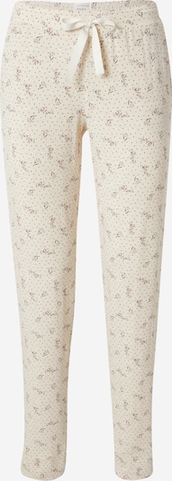 SCHIESSER Панталон пижама в кремаво / кафяво / черно / бяло, Преглед на продукта