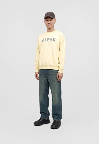 ALPHA INDUSTRIES Sweatshirt 'Stencil' in White