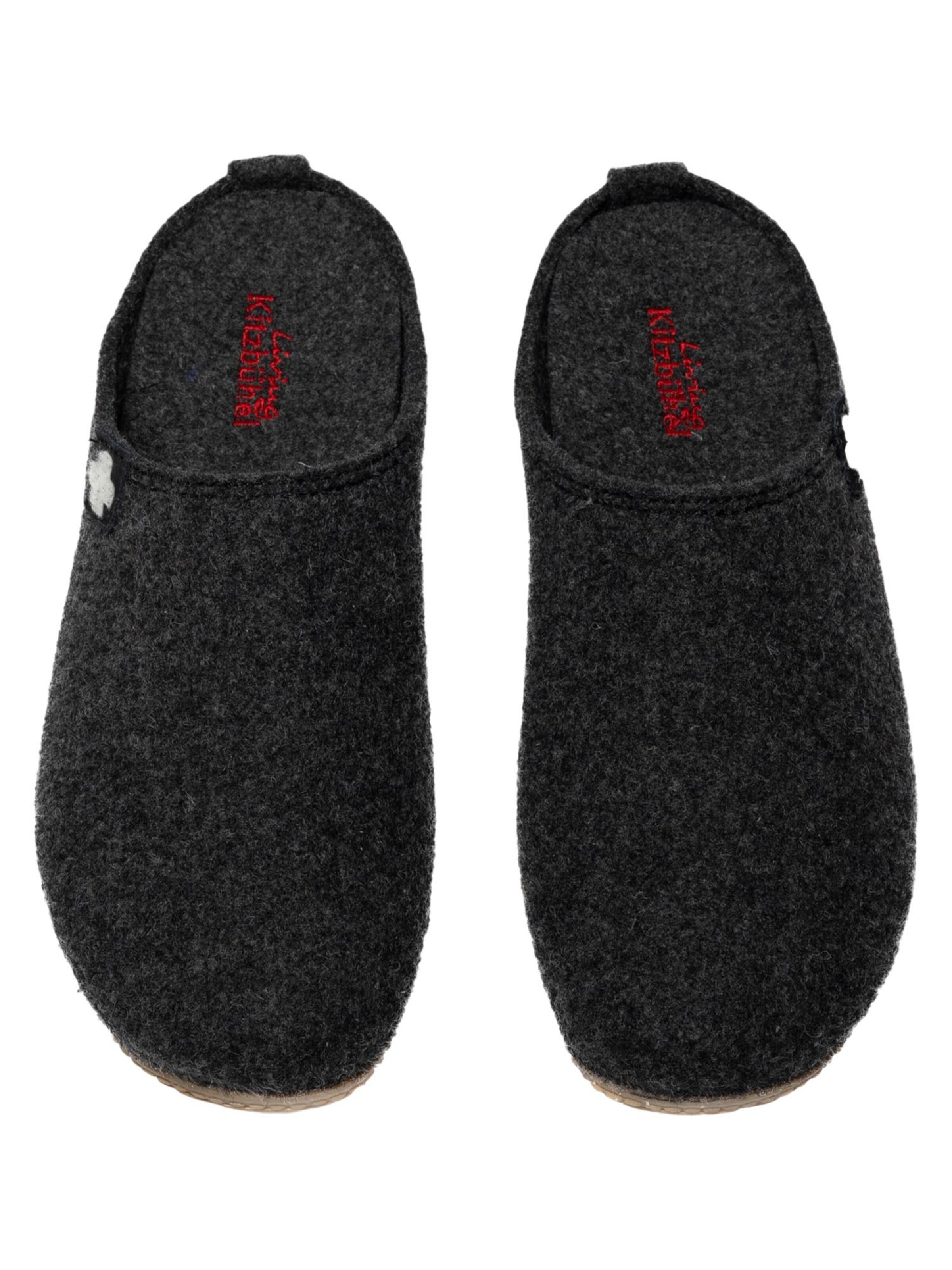 Living Kitzbühel Slippers 'Filz - Schweizer Kreuz' in Grey